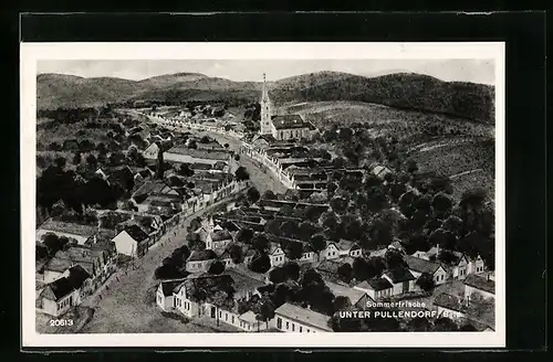 AK Unter-Pullendorf, Strassenpartie mit Kirche