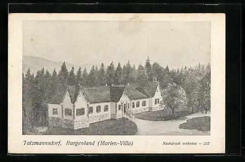 AK Tatzmannsdorf, Marien-Villa