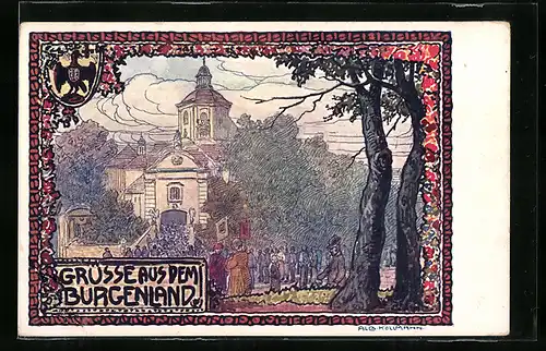 Künstler-AK Eisenstadt, Kalvarienbergkirche