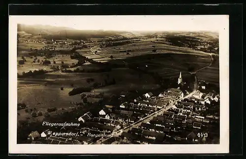 AK Weppersdorf, Teilansicht, Fliegeraufnahme