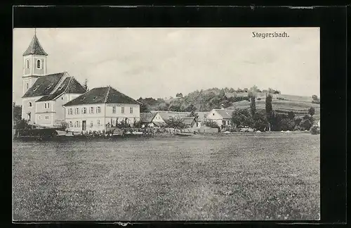 AK Stegersbach, Ortspartie mit Kirche