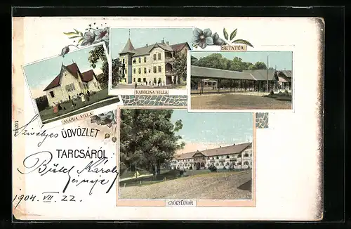 AK Tarcsa, Mária Villa, Karolina Villa, Sétatér