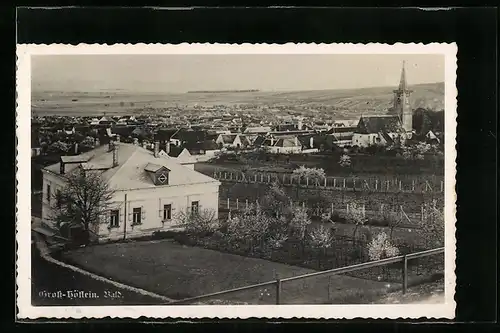 AK Gross-Höflein, Teilansicht mit Kirche