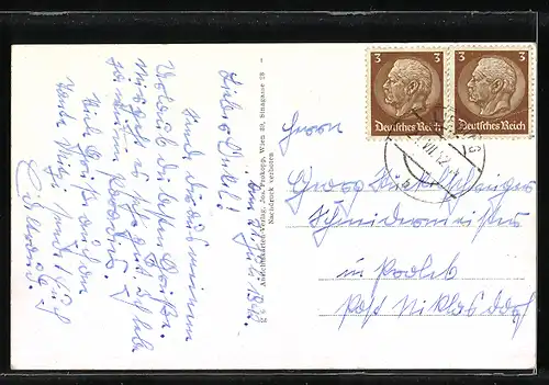 AK Rattersdorf, Ortspartie mit Kirche