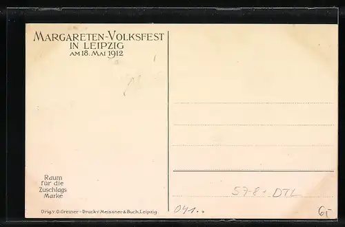Künstler-AK Meissner & Buch (M&B): Leipzig, Margariten-Volksfest 1912, Frau mit Blumen