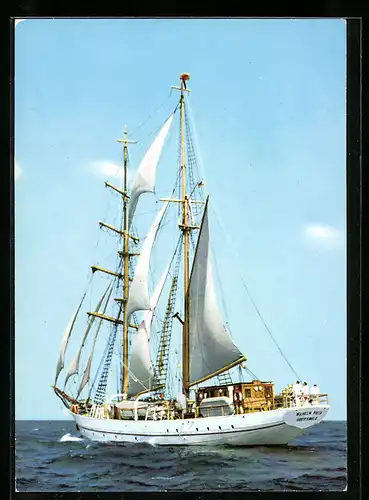 AK Segelschulschiff Wilhelm Pieck auf hoher See