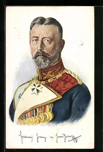 Künstler-AK Prinz Heinrich von Preussen in Uniform