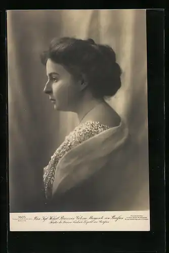 AK Portrait der Kgl. Hoheit Prinzessin Victoria Margarete von Preussen mit Schultertuch