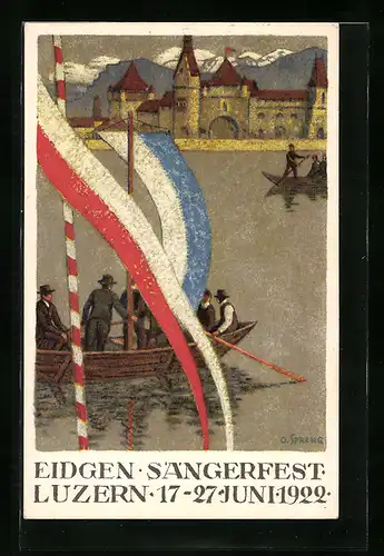 Künstler-AK Luzern, 23. Eidgen. Sängerfest 1922