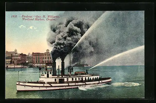 AK Portland Harbor, Oregon, Fireboat Geo. H. Williams