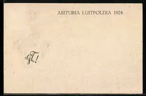 Künstler-AK Abituria Luitpoldia 1924