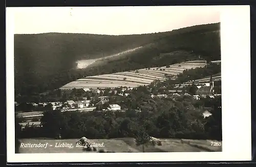 AK Rattersdorf-Liebing, Ortsansicht aus der Vogelschau