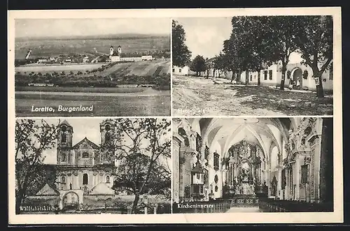 AK Loretto, vier Ansichten vom Ort und der Wallfahrtskirche