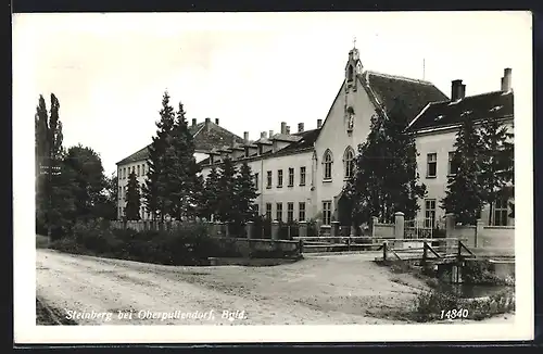 AK Steinberg b. Oberpullendorf, Strassenpartie an einem kleinen Bach