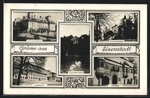 AK Eisenstadt, Rathaus, Landhaus, Schloss Esterházy
