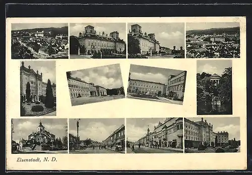 AK Eisenstadt, Ortspartien, Ortsansicht aus der Vogelschau