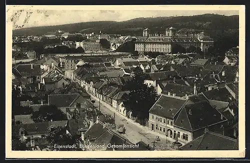 AK Eisenstadt, Teilansicht aus der Vogelschau