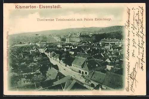 AK Eisenstadt, Teilansicht mit Palais Esterhazy