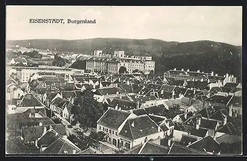 AK Eisenstadt, Blick über die Dächer der Stadt