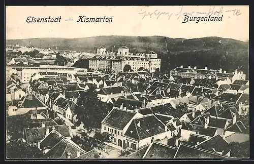 AK Eisenstadt, Blick über die Dächer der Stadt