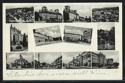 AK Eisenstadt, Ortsansichten, Teilansicht aus der Vogelschau