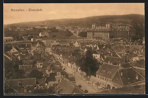AK Eisenstadt, Ortsansicht aus der Vogelschau
