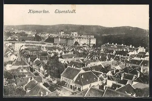 AK Eisenstadt, Ansicht der Stadt aus der Vogelperspektive