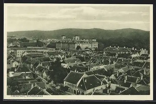 AK Eisenstadt, Ansicht der Stadt aus der Vogelperspektive