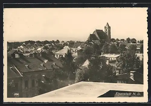 AK Eisenstadt, Panoramablick über die Stadt