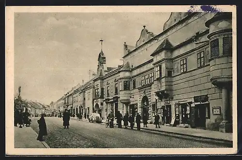 AK Eisenstadt, Hauptstrasse mit Rathaus