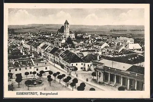 AK Eisenstadt, Ansicht der Stadt im Burgenland