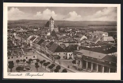 AK Eisenstadt, Stadtansicht aus der Vogelschau