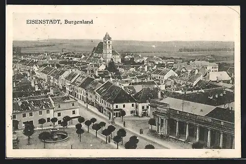 AK Eisenstadt, Panorama der Stadt und Umgebung