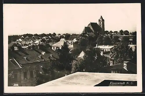 AK Eisenstadt, Teilansicht aus der Vogelschau