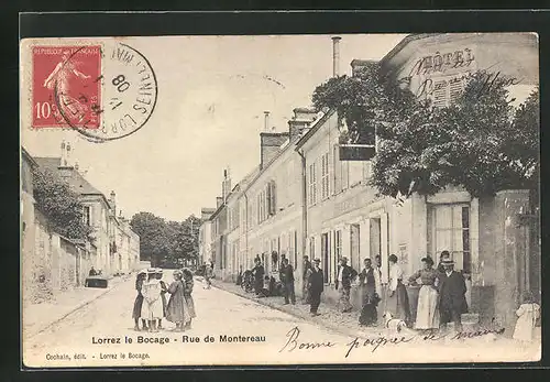 AK Lorrez-le-Bocage, Rue de Montereau
