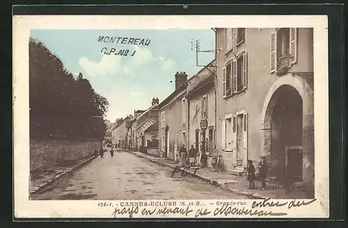 AK Cannes-Ecluse, Grande-Rue, Strassenpartie im Ort