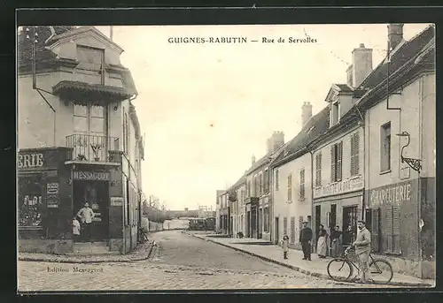 AK Guignes-Rabutin, Rue de Servolles, Strassenpartie