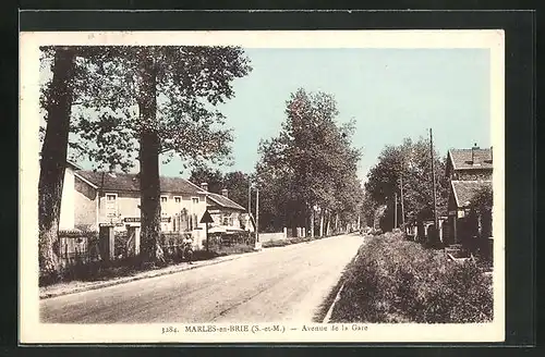 AK Marles-en-Brie, Avenue de la Gare