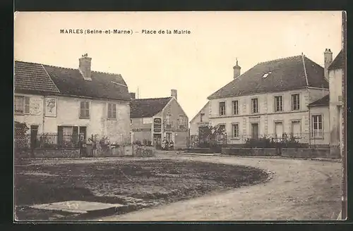 AK Marles, Place de la Mairie