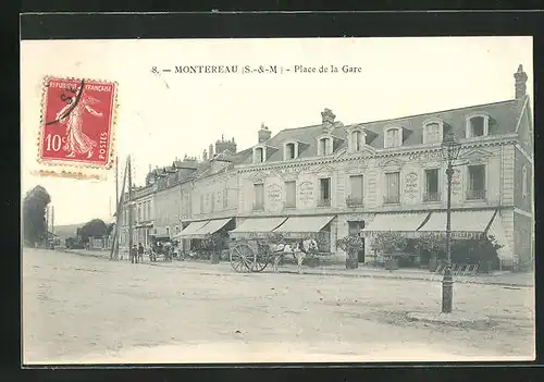 AK Montereau, Place de la Gare