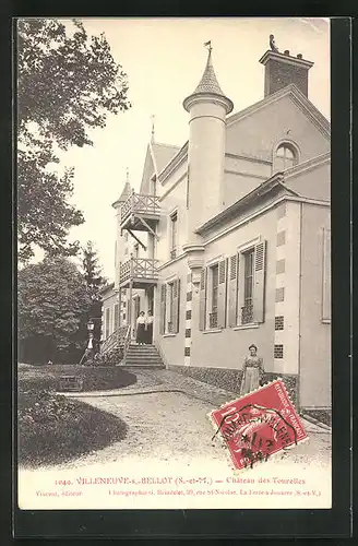 AK Villeneuve-s.-Bellot, Chateau des Tourelles