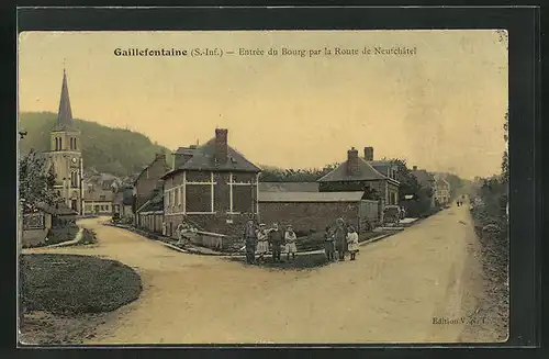 AK Gaillefontaine, Entrée du Bourg par la Route de Neufchatel