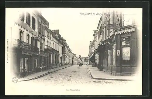 AK Neufchatel-en-Braye, Rue Cauchoise