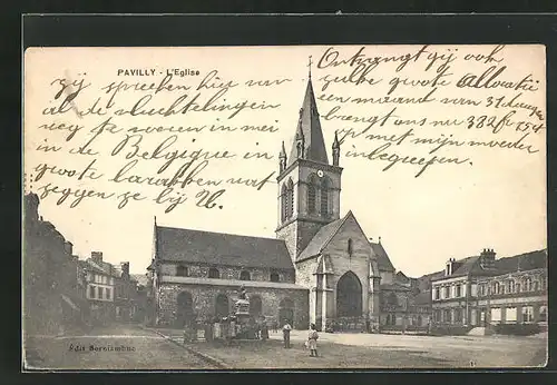 AK Pavilly, L`Eglise, Blick zur Kirche