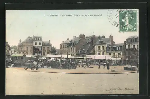 AK Bolbec, La Place carnot un jour de Marche