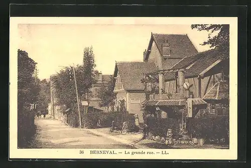 AK Berneval, La Grande Rue