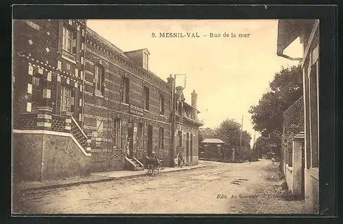 AK Mesnil-Val, Rue de la mer, Strassenpartie