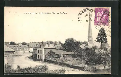 AK La Feuillie, Place de la Poste