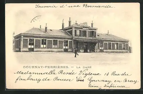 AK Ferrières-en-Bray, La Gare