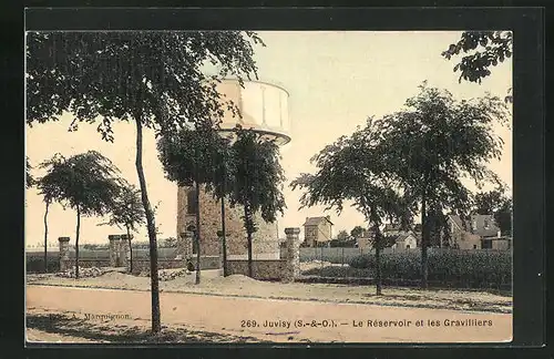 AK Juvisy, Le Réservoir et les Gravilliers, Wasserturm